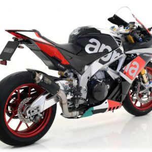 APRILIA RSV4 RR-RSV4 RF 15/16 HOMOL. STAINLESS STEEL DARK GP2 SILENCER+LINK PIPE FOR ORIGINAL COLLECTORS