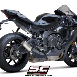 CR-T titanium exhaust, with stoneguard grid - YZF R1 (2020 - 2025) - R1M