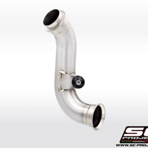 De-cat link pipe stainless steel, compatible with specific SC-Project range and OEM exhaust - 890 ADVENTURE / 890 ADVENTURE A2 (2021-2024)