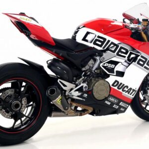 DUCATI PANIGALE V4 18-19/Streetfighter V4 20-21 WITH INOX LINK PIPE AND WORKS RH+LH SILENCERS WITH CARBON END CAP FOR ORIGINAL COLLECTORS