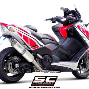 Full Exhaust System 2-1, with Oval Muffler, Titanium, with Carbon fiber end cap