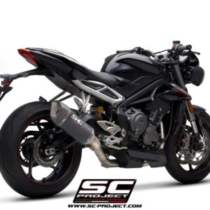 Full Exhaust System 3-1, Titanium, with Carbon SC1-R Muffler, high position