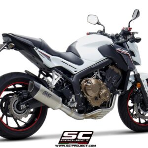 Full Exhaust System 4-1, with SC1-R Muffler, carbon fiber, with carbon fiber end cap