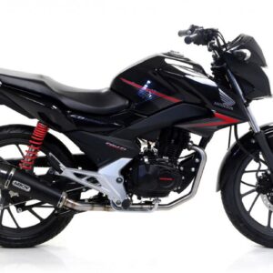 HONDACB125F15/16 HOMOL.X-KONE NICHROM SILENCER CARBON END CAP+STEEL LINK PIPE FOR ARROW COLLECTOR AND LINK PIPE