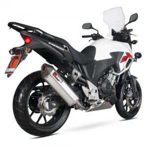 Honda CB500 F / CB500 X 2013-2015 Serket Parallel Slip-on Brushed Stainless Steel Sleeve