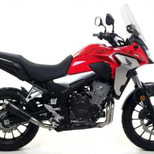 HONDA CB 500X 2019 HOMOLOGATED PRO-RACE NICHROM DARK SILENCER WITH WELDED LINK PIPE FOR ORIGINAL AND ARROW COLLECTORS