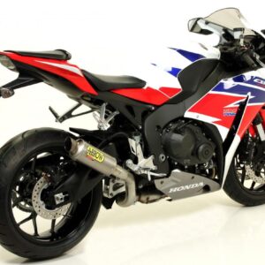 HONDA CBR 1000 RR GP TITANIUM SILENCER +STEEL LINK PIPE FOR ORIGINAL COLLECTORS
