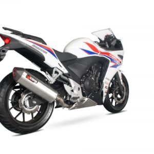 Honda CBR500 R 2013-2015 Serket Parallel Slip-on Brushed Stainless Steel Sleeve