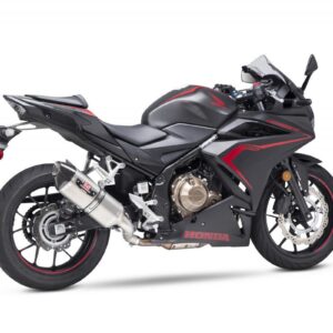 CBR500R 16-23 R-77 Stainless Slip-On Exhaust, w/ Stainless Muffler
