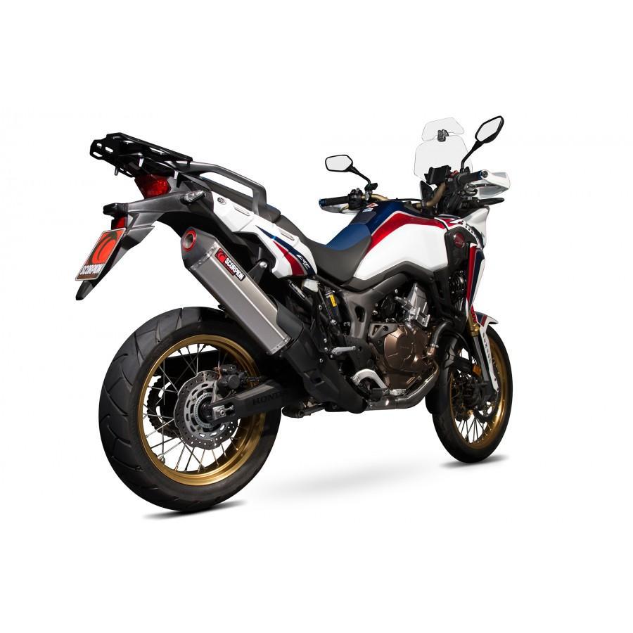 Honda CRF1000 L 2015-2019 Serket Parallel Slip-on Brushed Stainless Steel Sleeve