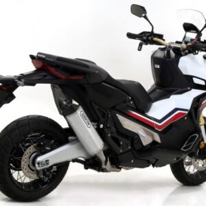 HONDA X-ADV 17/19 HOMOLOGATED ALUMINIUMRACE-TECH SILENCER WITH CARBON END CAP FOR ORIGINAL AND ARROW COLLECTOR