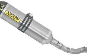 HUSQVARNA TC 449 11 RACE-TECH TITANIUM SILENCER WITH CARBON END CAP FOR ORIGINAL AND ARROW COLLECTOR