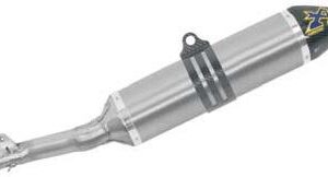 HUSQVARNA TE 250 10 TITANIUM SILENCER WITH CARBON END CAP FOR ARROW AND ORIGINAL COLLECTOR