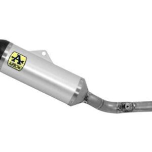 KAWASAKI KX 250 F 18 ALUMINIUM RACE TECH SILENCER WITH CARBON END CAP FOR ORIGINAL AND ARROW COLLECTORS
