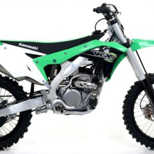 KAWASAKI KX 250 F 18 TITANIUM RACE TECH SILENCER WITH CARBON END CAP FOR ORIGINAL AND ARROW COLLECTORS