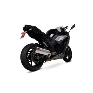 Kawasaki Ninja 1000 SX 2020-2023 Serket Parallel Slip-on Brushed Stainless Steel Sleeve. Fits with panniers