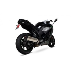 Kawasaki Ninja 1000 SX 2020-2023 Serket Parallel Slip-on Titanium Sleeve. Fits with panniers