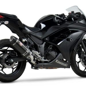 KAWASAKI NINJA 300 13-17 R-77 Stainless Slip-On Exhaust, w/ Carbon Fiber Muffler