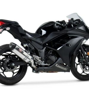 KAWASAKI NINJA 300 13-17 R-77 Stainless Slip-On Exhaust, w/ Stainless Muffler