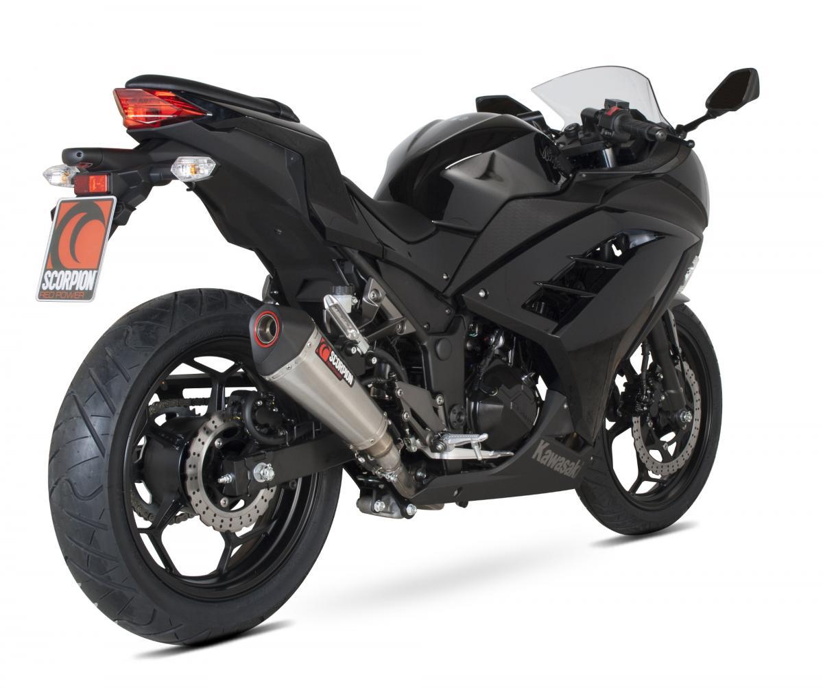 Kawasaki Ninja 300 (2012-17) / Z300 (2015-17) 2012-2017 Serket Taper Slip-on Brushed Stainless Steel Sleeve