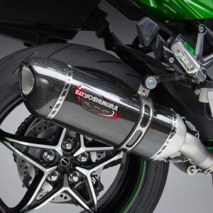 KAWASAKI NINJA H2 SX 18-21 ALPHA Stainless Slip-On Exhaust, w/ Carbon Fiber Muffler
