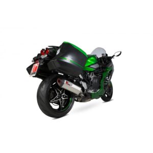 Kawasaki Ninja H2-SX / H2-SX SE 2018-2020 Serket Parallel Slip-on Brushed Stainless Steel Sleeve