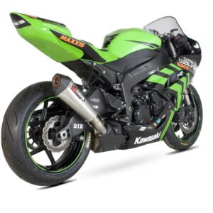 Kawasaki Ninja ZX-6R 2009-2012 Serket Taper Slip-on Brushed Stainless Steel Sleeve
