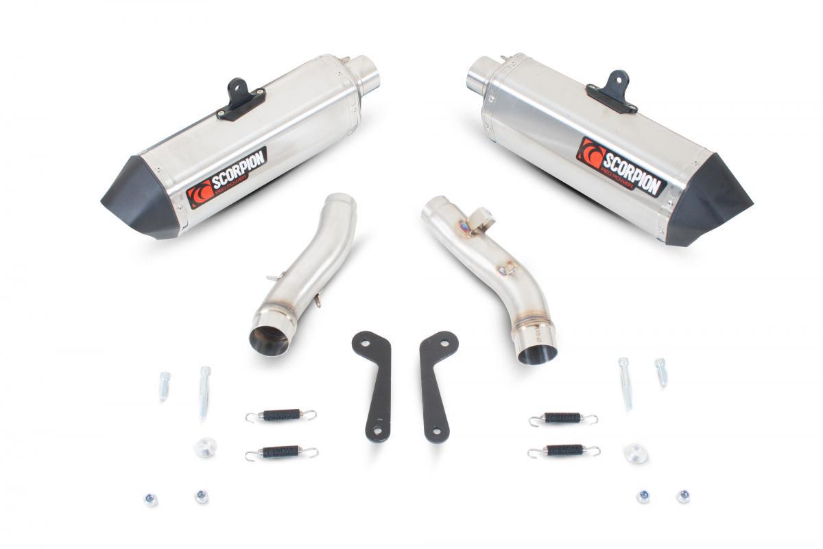 Kawasaki Z1000 2010-2013 Serket Parallel Slip-on (Pair) Brushed Stainless Steel Sleeve - Bild 3