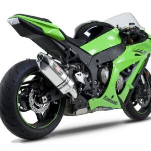 KAWASAKI ZX-10R 11-15 R-77 Stainless Slip-On Exhaust, w/ Stainless Muffler
