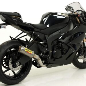 KAWASAKI ZX-6 R 09-10 TITANIUM SILENCER +SATINLESS STEEL MID-PIPE
