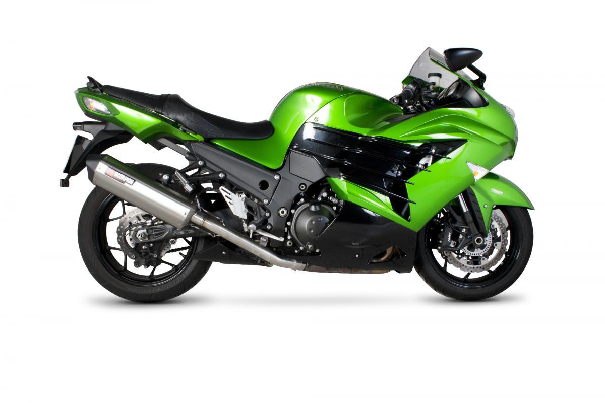 Kawasaki ZZR1400 2012-2020 Serket Parallel Slip-on (Pair) Brushed Stainless Steel Sleeve - Bild 3