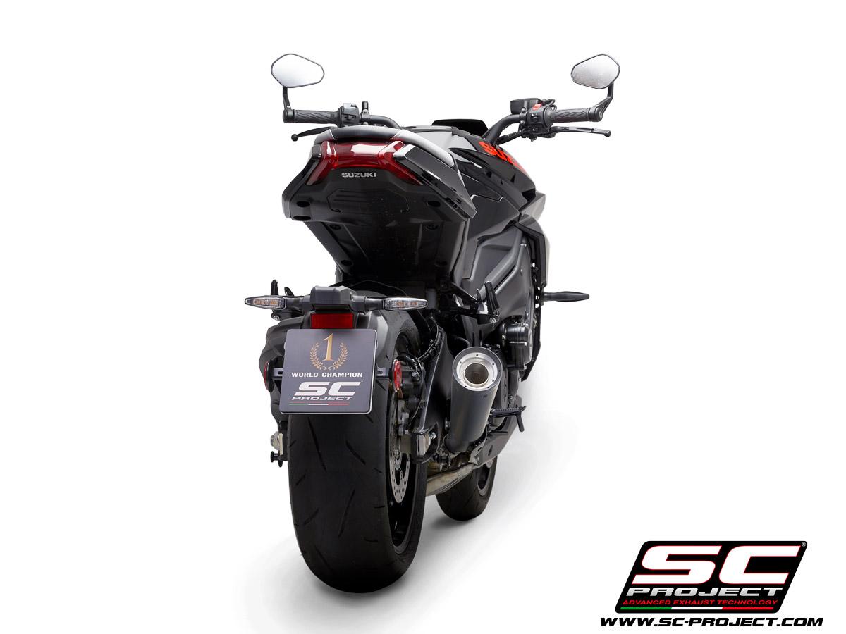 Metal Black stainless steel exhaust, with black & silver paint CNC machined end cap - KATANA (2019 - 2020) - Bild 4