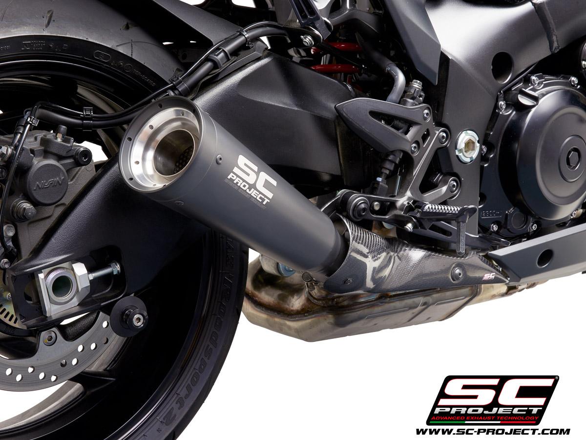 Metal Black stainless steel exhaust, with black & silver paint CNC machined end cap - KATANA (2019 - 2020) - Bild 5