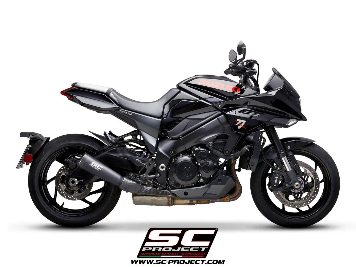 Metal Black stainless steel exhaust, with black & silver paint CNC machined end cap - KATANA (2019 - 2020) - Bild 6