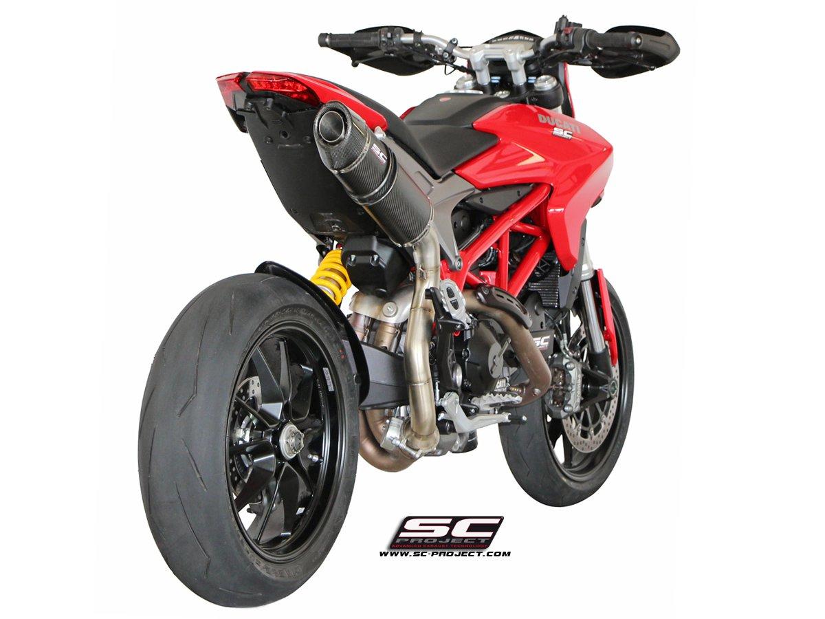 Oval Muffler, high position, titanium, with Carbon fiber end cap - Bild 5