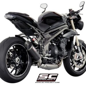 Oval carbon exhaust, low mount - SPEED TRIPLE 1050 (2016 - 2017) - S - R