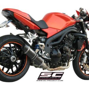 Oval titanium exhaust, low mount - SPEED TRIPLE 1050 (2007 - 2010)