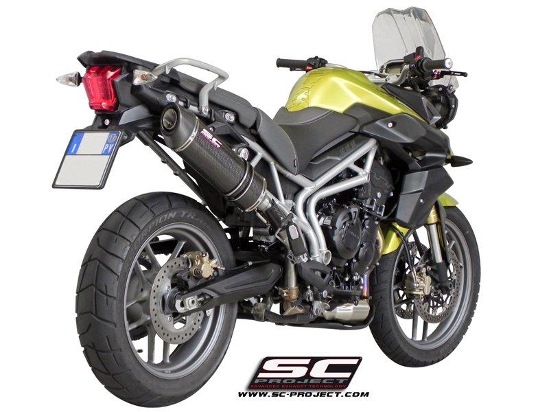 Oval titanium exhaust, high mount - TIGER 800 (2010 - 2016) - XC