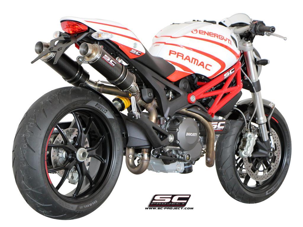 Pair of GP carbon exhaust - MONSTER 696 (2009 - 2014)