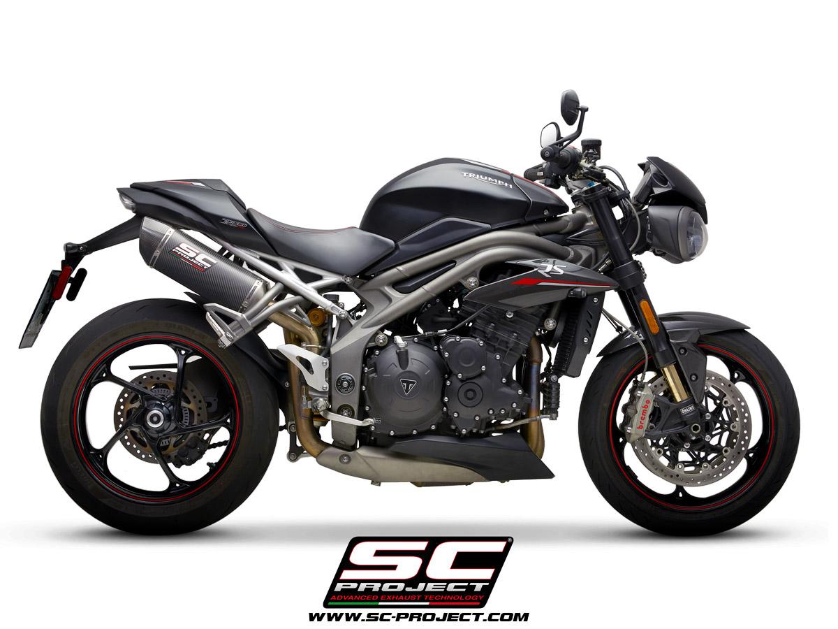 Pair of Oval carbon exhaust - SPEED TRIPLE 1050 (2018 - 2020) - S - RS - Bild 2