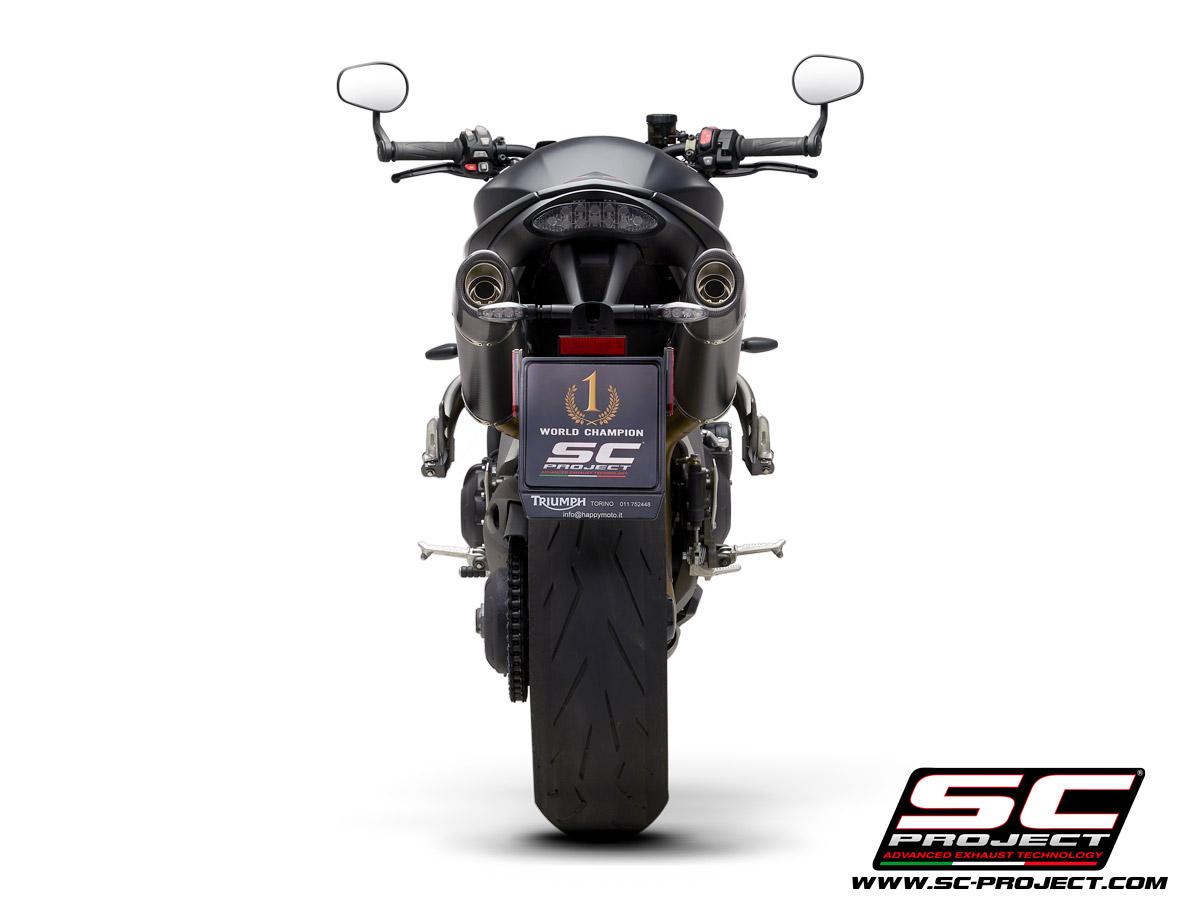 Pair of Oval carbon exhaust - SPEED TRIPLE 1050 (2018 - 2020) - S - RS - Bild 4