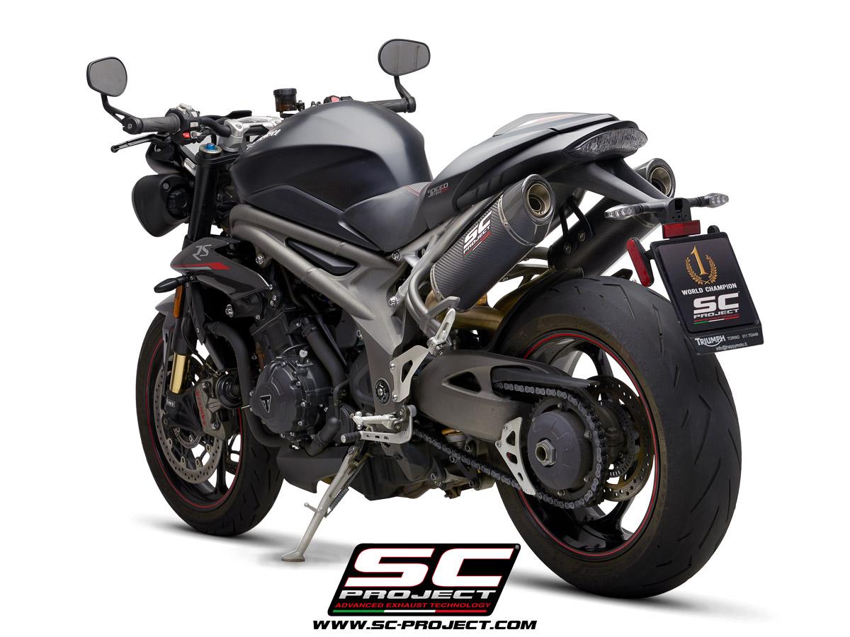 Pair of Oval carbon exhaust - SPEED TRIPLE 1050 (2018 - 2020) - S - RS - Bild 5