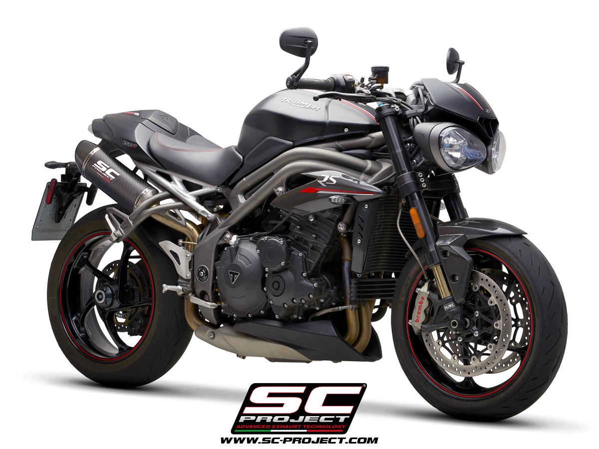 Pair of Oval carbon exhaust - SPEED TRIPLE 1050 (2018 - 2020) - S - RS - Bild 6