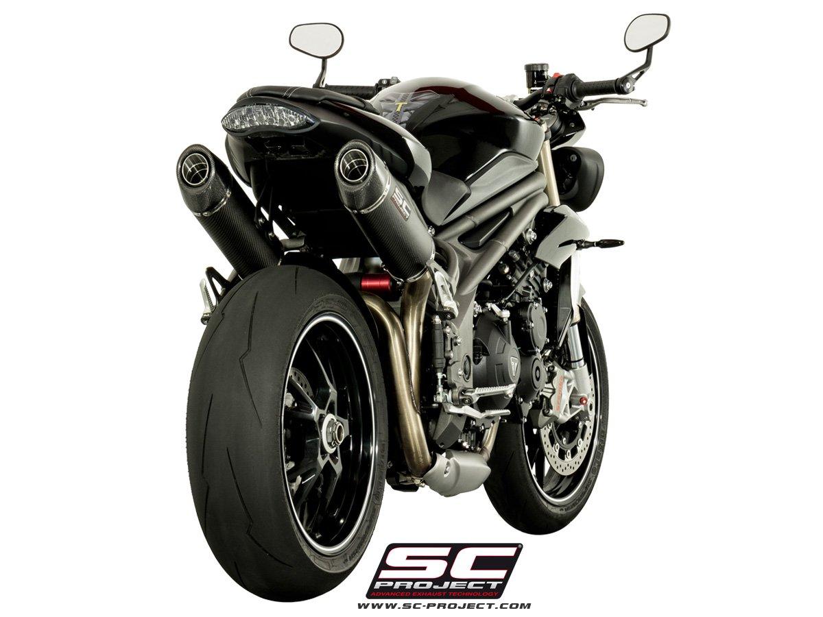 Pair of Oval carbon exhaust - SPEED TRIPLE 1050 (2016 - 2017) - S - R - Bild 5