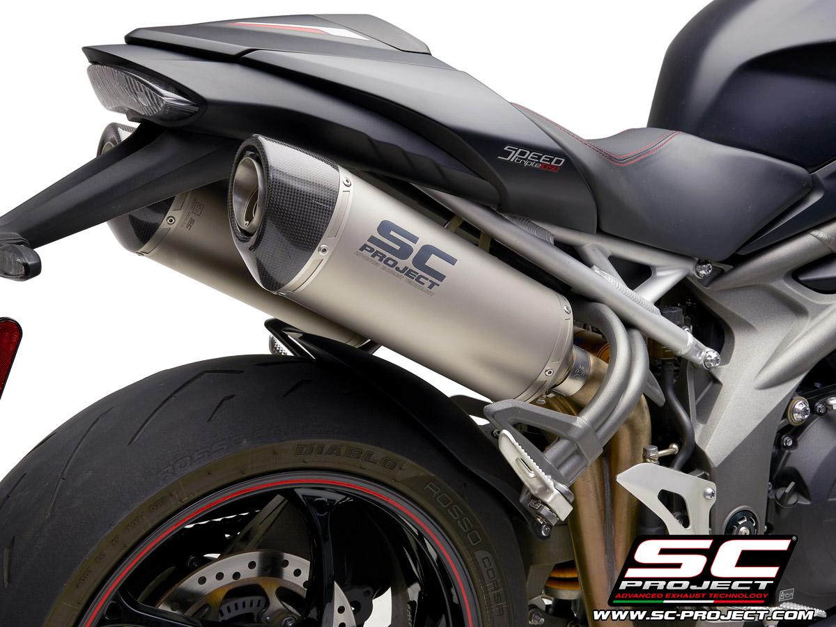 Pair of Oval Mufflers, Titanium, with Carbon fiber end cap - Bild 2