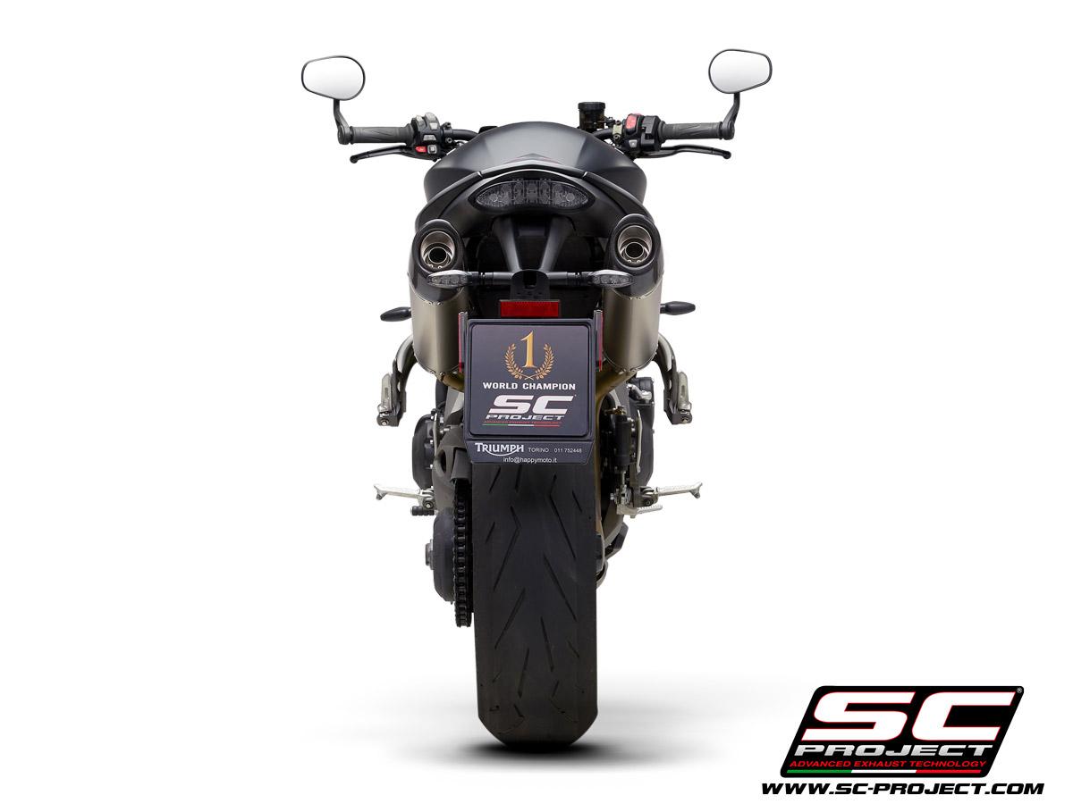 Pair of Oval Mufflers, Titanium, with Carbon fiber end cap - Bild 3