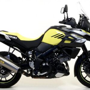 SUZUKI DL 1000 V-STROM 14 HOMOLOGATED TITANIUM MAXI RACE-TECH SILENCER WITH CARBON END CAP FOR ORIGINAL COLLECTORS