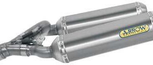 SUZUKI GSR600 06-10 L & R TITANIUM HOM. ROUND-SIL SILENCERS FOR ORIGINAL AND ARROW COLLECTORS