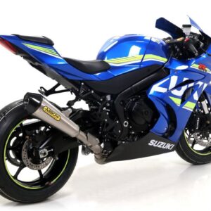 SUZUKI GSX-R 1000 17 HOMOL. NICHROM X-KONE SILENCER WITH CARBON END CAP FOR ORIGINAL AND ARROW COLLECTORS