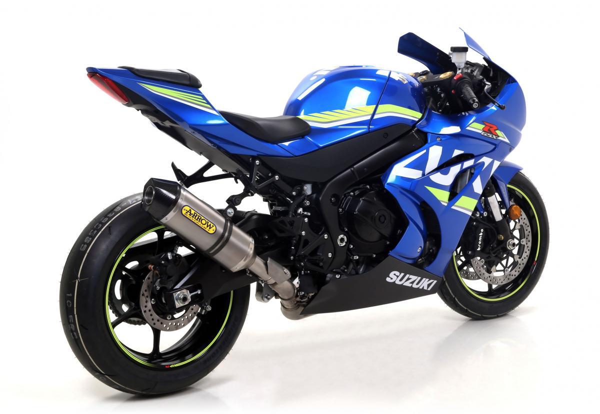 SUZUKI GSX-R 1000 17 HOMOL. TITANIUM RACE TECH SILENCER WITH CARBONE END CAP FOR ORIGINAL AND ARROW COLLECTORS
